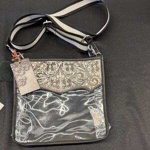 Myra Bag Black and Gray Shoulder Bag